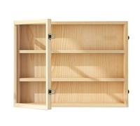Display Cabinet,3/4/5/6/7/8 Layer Wooden Display Cabinets, Collectibles Organizer, Toy Curio Figures Display Case, Wall-Mounted Storage Shelf For Home Living Room Bedroom Office Playroom((L