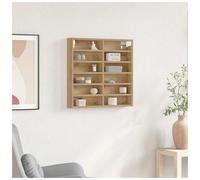 Display Cabinet Artisan Oak 60x8.5x58cm Engineered Wood Wall-Mounted Shelf Unit
