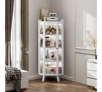 Display Cabinet, Cabinets with Glass Doors, Tall Storage Cabinet for Showcase, Large Bookshelf Bookcase, Display Case