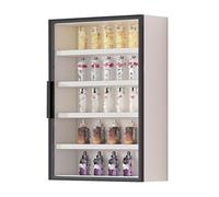Display Cabinet,Display Cabinets, Multi-Tier Curio Storage Shelving With Glass Doors, Figures Dolls Model Wooden Display Case, Collectibles Organizers Rack, Home Playroom Showcase(White,40x