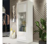 Display Cabinet Illume 170Cm - White With Gloss Doors