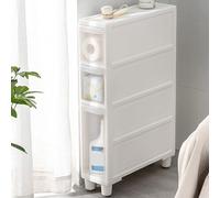 Display Cabinet,Narrow Tall Floor Cabinet For Bathroom, Vertical Storage Unit With 4 Clear Drawers And Casters, Slim Freestanding Narrow Dresser Tower Storage Drawer Cart, 14cm/22cm Wid(Siz
