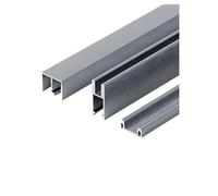 Display Cabinet Slides,Aluminum Glass Sliding Door Track,Sliding Door Track Set,Sliding Door Groove Rails,Glass Window Track for Display Cabinets(Gold,140cm/55.12in)