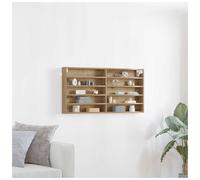 vidaXL Display Cabinet Artisan oak 100 x 8.5 x 50 cm Engineered wood