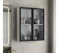 Display Cabinet,Wall Mounted Medicine Cabinet - Heavy Duty Bathroom & Kitchen Storage Organizer with Glass Door Over Toilet Display Rack for Living Room White 50x14x60cm