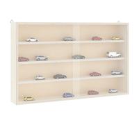 vidaXL Wooden Collector's Display Case with Doors 60x8.5x37cm