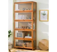 Display Cabinet with Doors - Curio Sto Shelves, Acrylic Display Case, Strong Load-Bearing Fur for Home Decor, Collectibles, and Showcasing Treasures