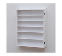 Display Cabinet,Wooden Display Cabinets, 3/4/5/6/7/8/9 Layer Wall-mounted Display Case With Door, Collectibles Organizer, Figures Toy Models Protection Storage Shelves For Home Bedroom(Whit