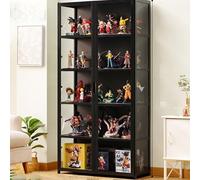 Display Cabinets Multifunctional Dustproof Acrylic Display Cabinet Sealed and Dustproof Storage Cabinet With Doors for Offices, Bedrooms, Living Rooms(Size:82cm/5F,Color:Black)