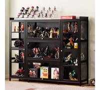 Display Cabinets Multifunctional Dustproof Acrylic Display Cabinet Sealed and Dustproof Storage Cabinet With Doors for Offices, Bedrooms, Living Rooms(Size:135cm,Color:Black)