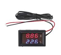 Display Car Thermometer Voltmeter Voltage Gauge Temperature Meter Tester 12V / 24V with Cable & Probe Professional Digital Temperature Meter Thermometer Pyrometer Humidity Barometer Controller