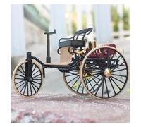 Display Cars 1:12 For First Patent Motor Alloy Steam Car Model Diecast Metal Vehicle Retro Tricycle Nostalgic Souvenir Collection or Gift(Black)