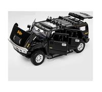 Display Cars 1:24 For H2 Alloy Multi-purpose Car Model Diecast Metal Off-road Vehicle Ornamental Souvenir Collection or Gift(Black)