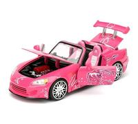 Display Cars 1:24 For Honda S2000 Alloy Sports Car Diecast Metal Muscle Racing Car Supercar Model Collect Souvenirs Collection or Gift(Pink)