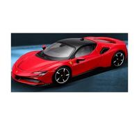 Display Cars 1:24 For Sf90 Stradale Diecast Alloy Highly Realistic Car Model Decorative Ornament Collection or Gift(Red)