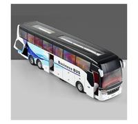 Display Cars 1/32 For Traffic Bus Alloy Diecast Simulation Metal Business Car Model Suitable For Decoration Collection or Gift(White)