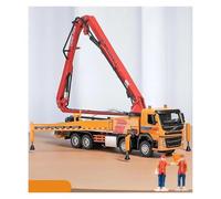 Display Cars 1/50 For Volvo Concrete Pump Truck Car Diecast Meatl Vehicle Model Simulation Scale Car Model Display Car Collection or Gift(Orange)