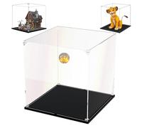 Display Case 35 x 35 x 30 cm for Lego Simba 43300 mm Acrylic Transparent Dustproof Presentation Box for Hocus Pocus 21341 and Figur Collection