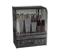 Display Case - 500g Makeup Organizer for Portable Storage, Vanity Box with Drawers and Compartments, Cosmetics Holder for Countertop, Bathroom, Bedroom, Dorm Room, Beauty Accessories, 11.02 Inches