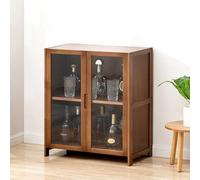 Display Case Cabinet with Acrylic Glass Doors, Tall Curio Storage Shelf for Home Office, Dining Room, Liquor, Books, and Trophy Display