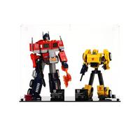 Display Case compatible with Lego 10338 Bumblebee & 10302 Optimus Prime - (Clear Back Panel)