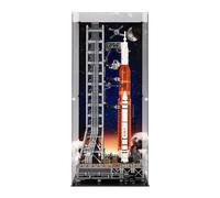 Display Case compatible with Lego 10341 NASA Artemis Space Launch System - (Printed back panel)