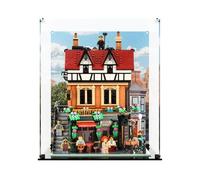 Display Case Compatible with LEGO 10350 Tudor Corner - Display Case, (UV 3 Printed Back Panel)