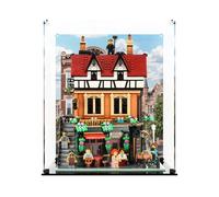 Display Case Compatible with LEGO 10350 Tudor Corner - Display Case, (UV 4 Printed Back Panel)