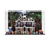 Display Case Compatible with LEGO 11370 Stranger Things: The Creel House - Display Case (Closed House), Printed Back Panel