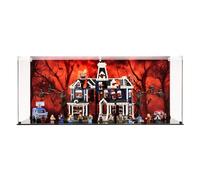 Display Case Compatible with LEGO 11370 Stranger Things: The Creel House - Display Case (Open House), Printed Back Panel