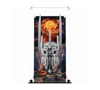 Display Case Compatible with LEGO 11373 The Lord of the Rings: Sauron's Helmet - Display Case, (Printed Back Panel)
