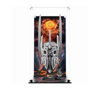 Display Case Compatible with LEGO 11373 The Lord of the Rings: Sauron's Helmet - Display Case, (Special Edition (Printed Back & Base Panel)
