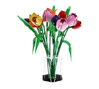 Display Case Compatible with LEGO 11501 Tulip Bouquet, Black