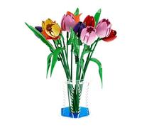 Display Case Compatible with LEGO 11501 Tulip Bouquet, Blue