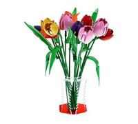 Display Case Compatible with LEGO 11501 Tulip Bouquet, Red