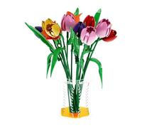 Display Case Compatible with LEGO 11501 Tulip Bouquet, Yellow
