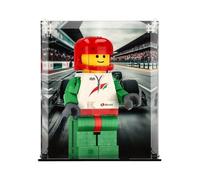 Display Case compatible with LEGO 40819 Up-Scaled Racing Driver Minifigure
