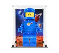 Display Case Compatible with LEGO 40921 Up-Scaled Blue Astronaut Minifigure - Display Case, (Printed Back Panel)