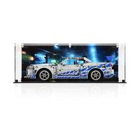 Display Case compatible with LEGO 422102 Fast 2 Furious Nissan Skyline GT-R (R34) Car, (UV Printed Back Panel 1)