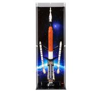 Display Case Compatible with LEGO 42221 NASA Artemis Space Launch System Rocket - Display Case, Printed Back Panel