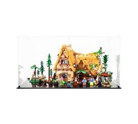 Display Case compatible with Lego 43242 Snow White and the Seven Dwarfs' Cottage, (Clear Back Panel)