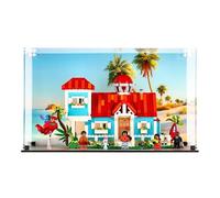 Display Case compatible with LEGO 43268 Lilo and Stitch Beach House, (Printed Back Panel)