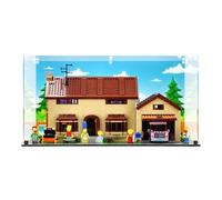Display Case Compatible With Lego 71006 The Simpsons House, (Special Edition (Printed Base & Back Panel)