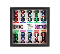 Display Case compatible with LEGO 71049 F1 Collectible Race Cars Display Compatible with Ikea SANNAHED Frame, (UV Printed Panel + White Ikea Frame)