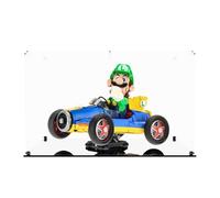 Display Case Compatible with LEGO 72050 Mario Kart - Luigi & Mach 8 - Display Case, (Clear Back Panel)