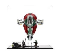 Display Case compatible with Lego 75312 Boba Fett’s Starship, (Clear Back Panel)