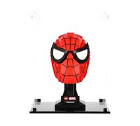 Display Case compatible with Lego 76285 Spider-Man's Mask, (Clear Back Panel)
