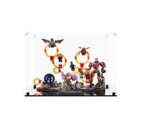 Display Case Compatible with LEGO 76323 Avengers: Endgame Final Battle - Display Case, (Clear Back Panel)