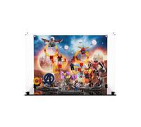 Display Case Compatible with LEGO 76323 Avengers: Endgame Final Battle - Display Case, (Printed Back Panel)