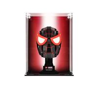 Display Case compatible with LEGO 76329 Miles Morales' Mask, (UV Printed Back Panel 2)